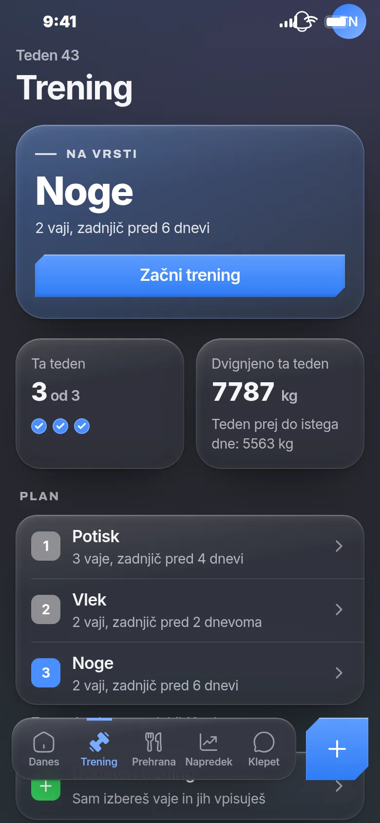 Novo: portal Gradual: Trening